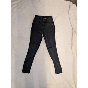 Wallflower Jeans Womens The Sassy High Rise Skinny Black Denim Stretch Comfort 0